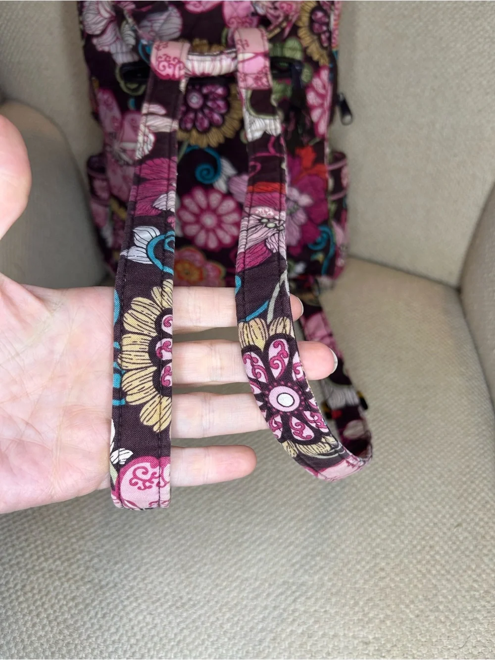 Vera Bradley mod floral pink Quilted Floral Mini Backpack